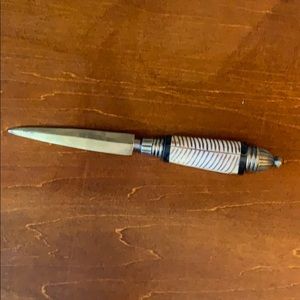 Vintage brass and wooden letter opener